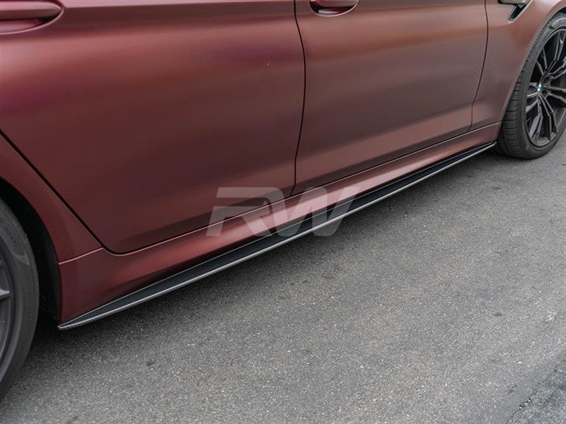 Rw Carbon BMW G30 F90 Carbon Fiber Side Skirt Extensions