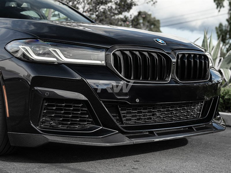 RW Carbon BMW G30 LCI Carbon Fiber Front Lip Spoiler