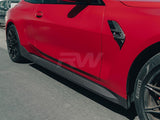 RW Carbon BMW G82/G83 M4 Performance Style CF Side Skirt Extensions