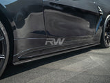 RW Carbon BMW G82 G83 M4 RWS Carbon Fiber Side Skirt Extensions