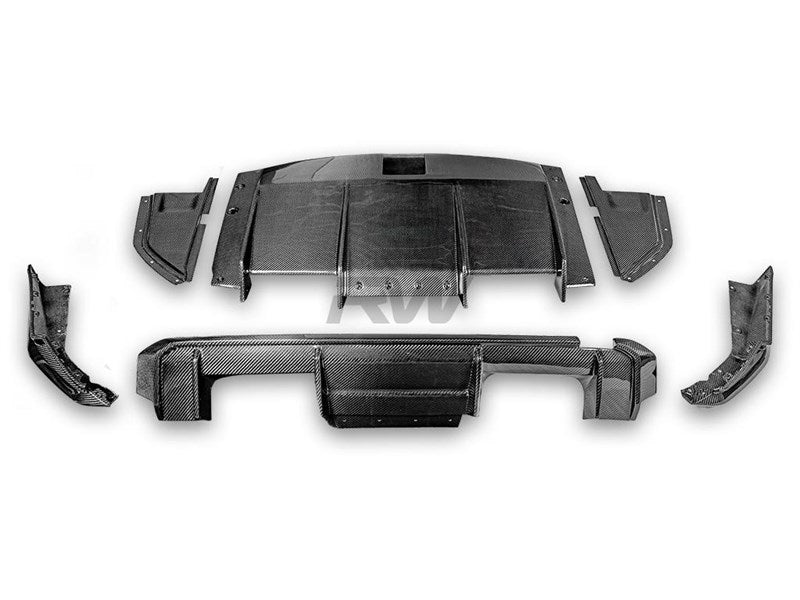 RW Carbon BMW G82 G83 M4 Carbon Fiber GTX Diffuser+Undertray