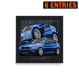 E90 335i Collage Matte Paper Poster