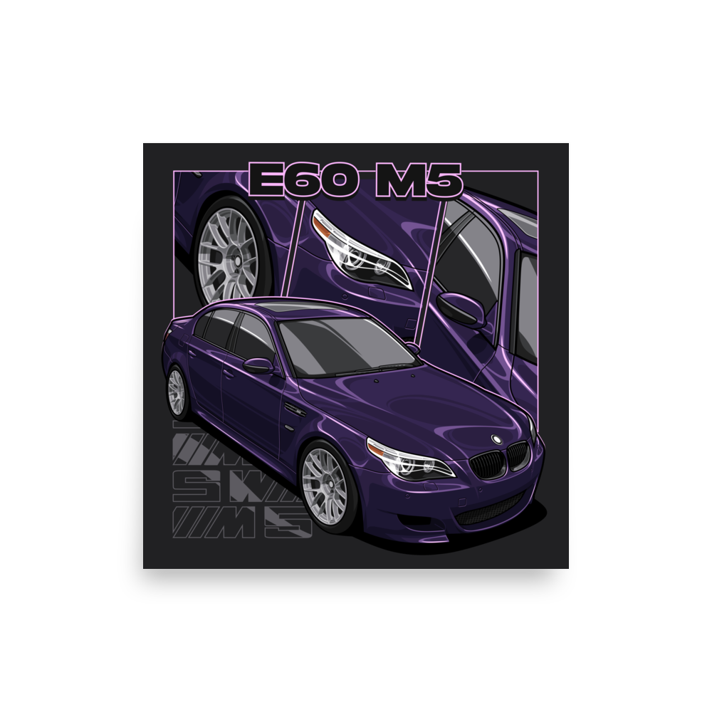 E60 M5 Collage 18" x 18" Matte Paper Poster