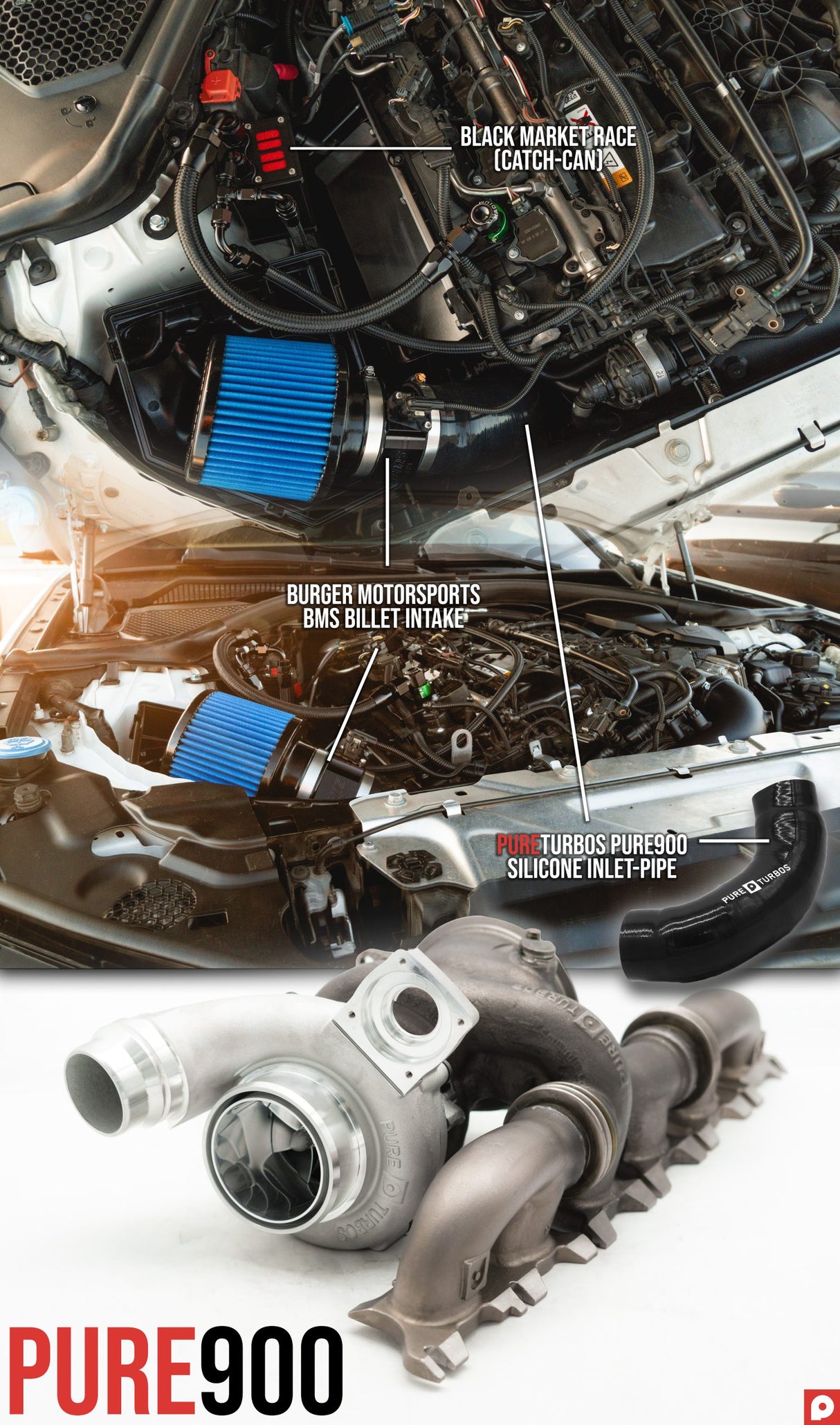 Pure Turbos Toyota Supra B58 - NEW Pure900 Upgraded Turbo