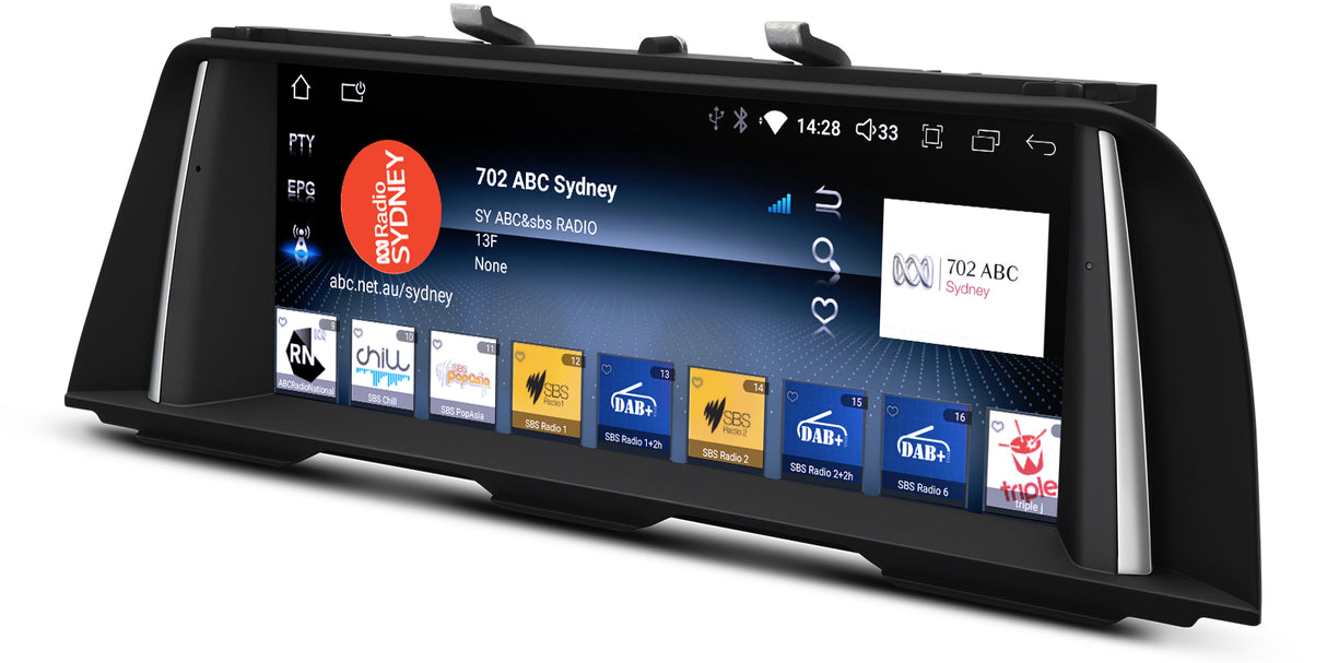 Xtrons 10.25" Head Unit Display Upgrade For BMW 5 Series & M5 F10/F11 2011-2012 (CIC) | 4GB RAM & 64GB ROM