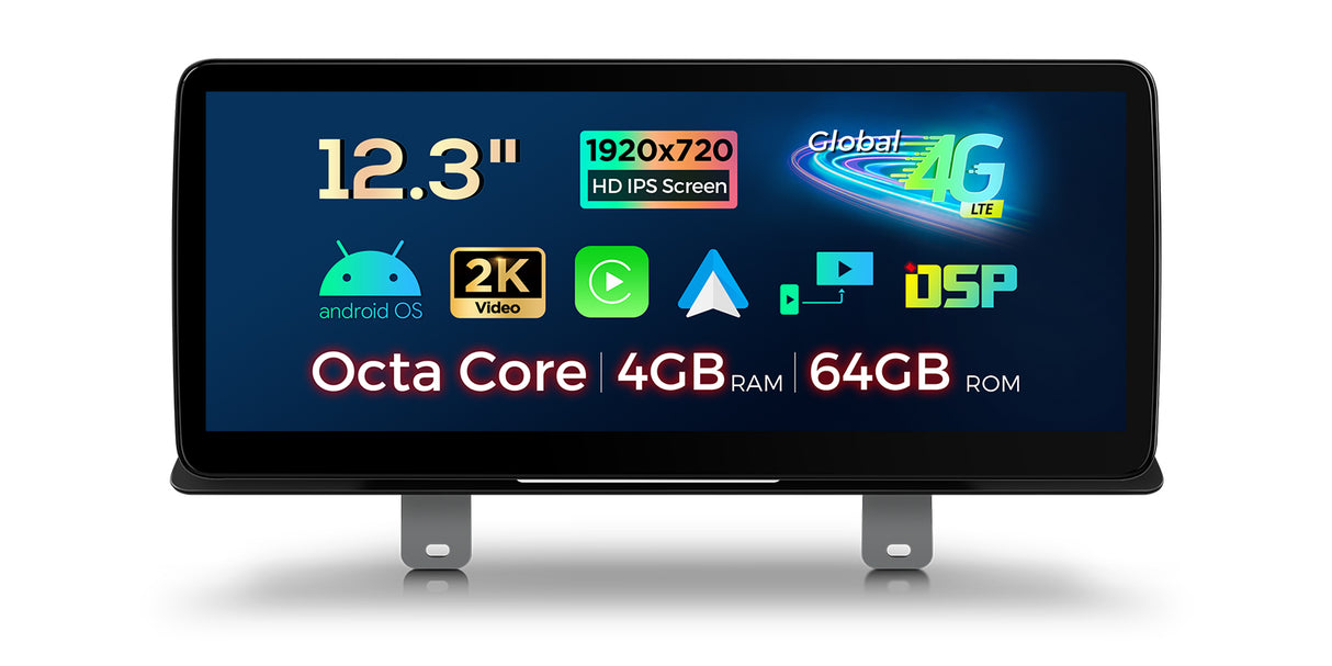 Xtrons 12.3" Head Unit Display Upgrade For BMW 5 Series/M5 G30/G31 F90 2018+ (NBT EVO) | 4GB RAM & 64GB ROM