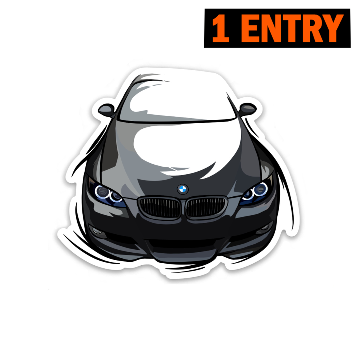 Aggressive BMW E9X Sticker