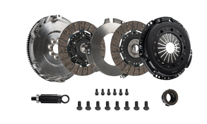 DKM Clutch kit for BMW E34/ E36/ E39/ E46/ Z3 Twin Disc Clutch w/Steel Flywheel (660 ft/lbs. Torque)