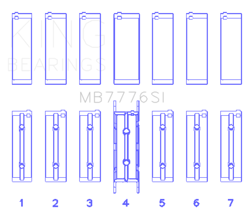 King BMW N55B30A/N53B30A/N52B30A (Size STD) Main Bearing Set