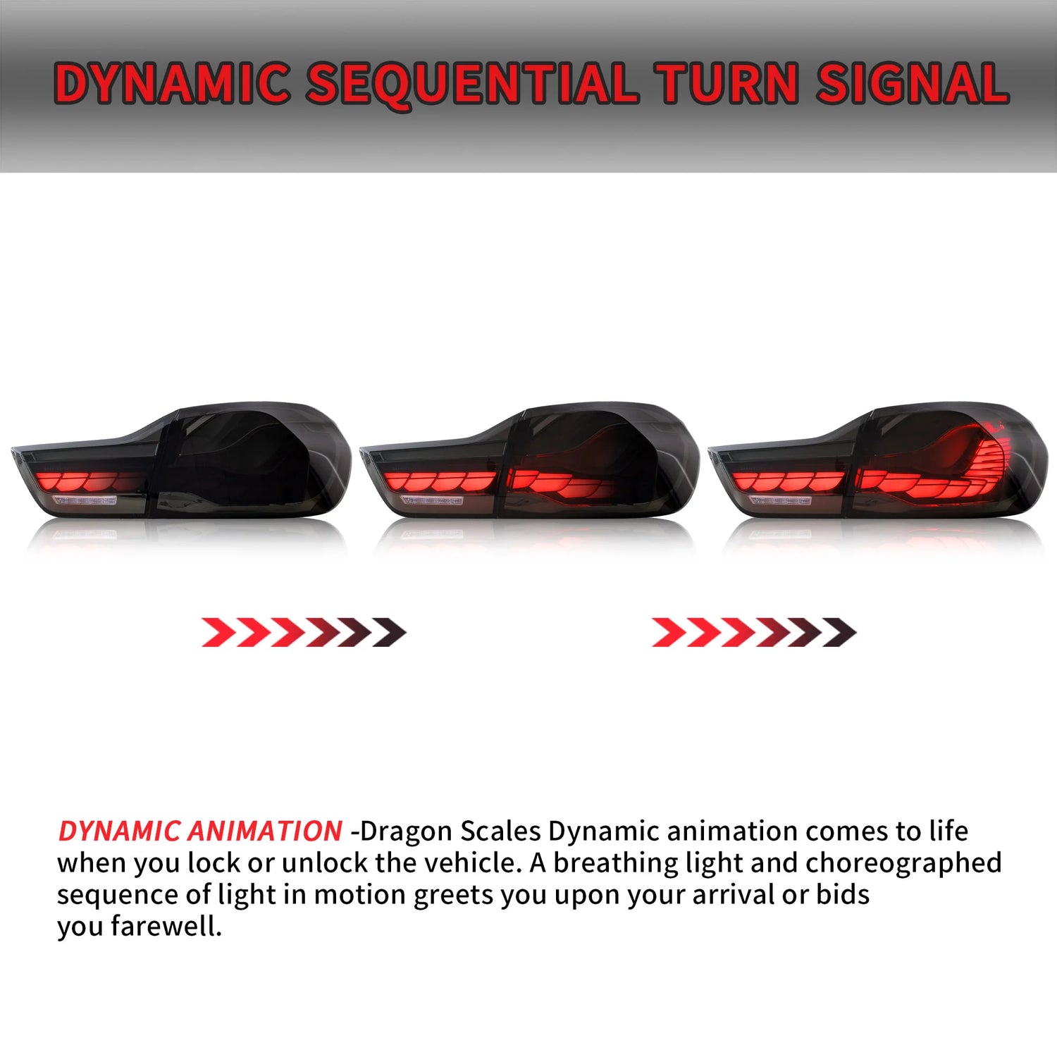 VLAND OLED Tail lights for BMW M4 F82 F83 F32 F33 F36 2014-2020