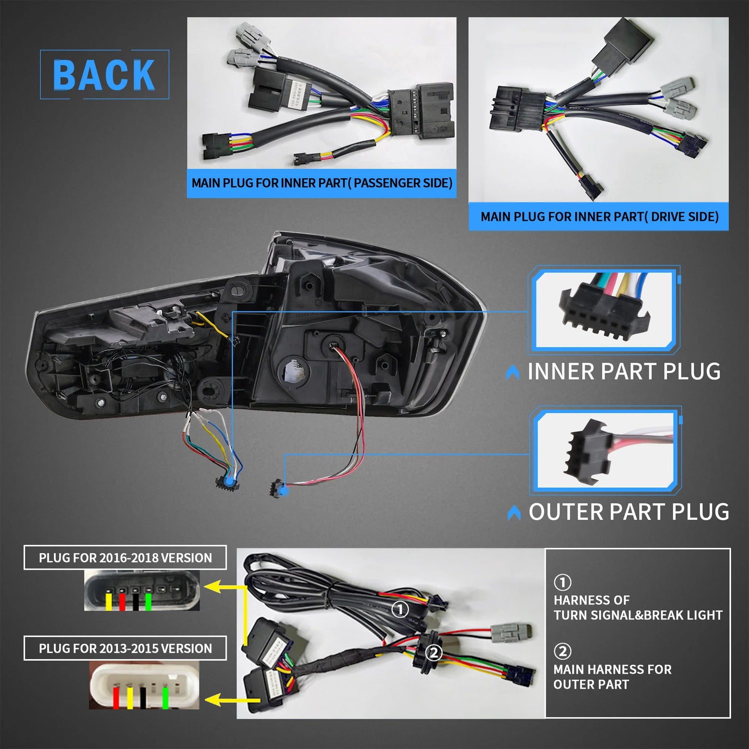 VLAND OLED Tail Lights for BMW 3 Series F30 F35 F80